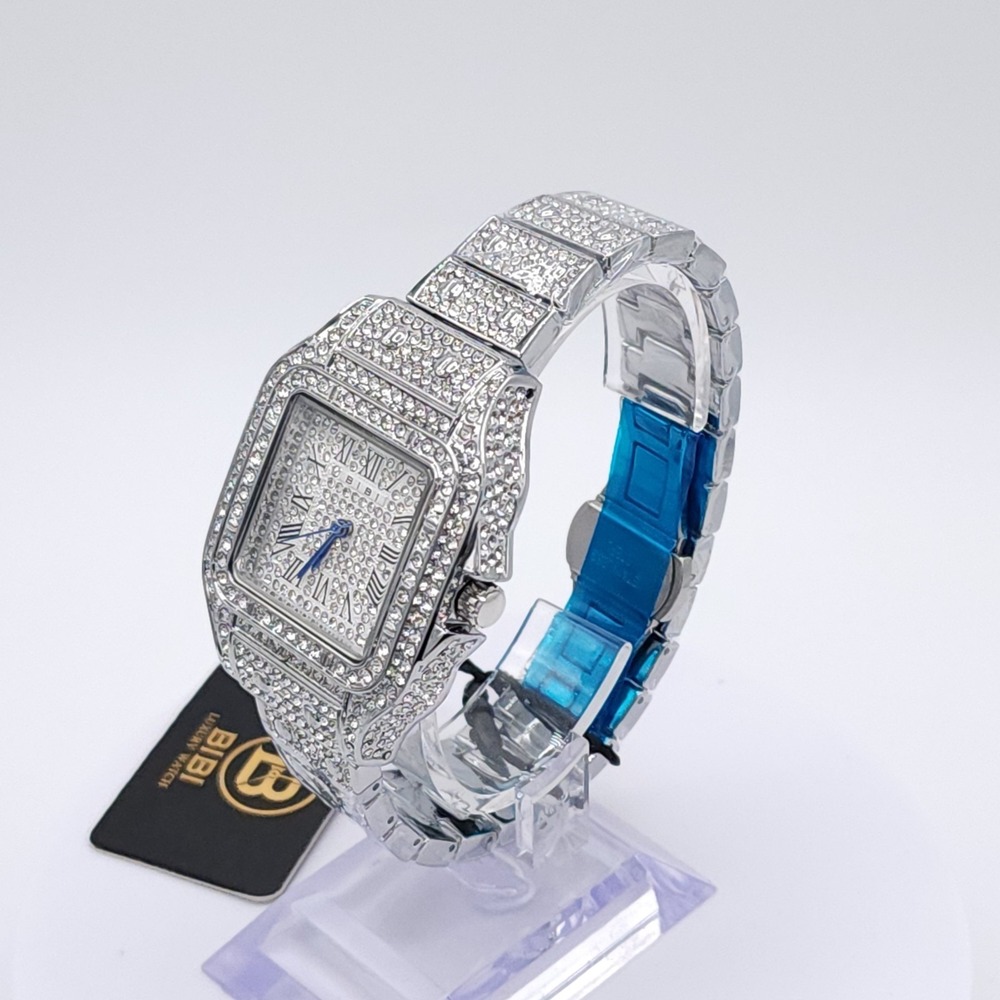 BIBI Iced Out Crystal Watch Silver 34mm - Picture 14 of 17